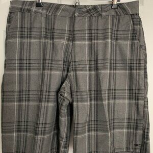 O'Neill Chino Shorts Gray/Black Plaid (Size 38)